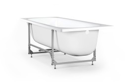 Ванна стальная 1,6*0,7*0,4 (ВИЗ) Донна Ванна "Белая Орхидея" цв.белый НА КАРКАСЕ (КР-01503) - DV-67901