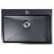 Мойка настол.монтаж 65х45 (3,0) вып 3 1/2  MIXLINE PRO 22см с сифоном (черный графит НАНО декор) - 552937 