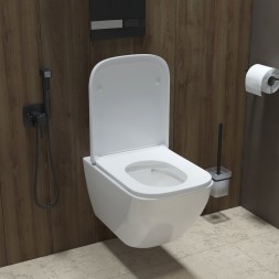 Унитаз подвесной безободковый IDDIS TORRDSEi25 "Torr" безободковый, сиденье дюропласт, микролифт - TORRDSEi25