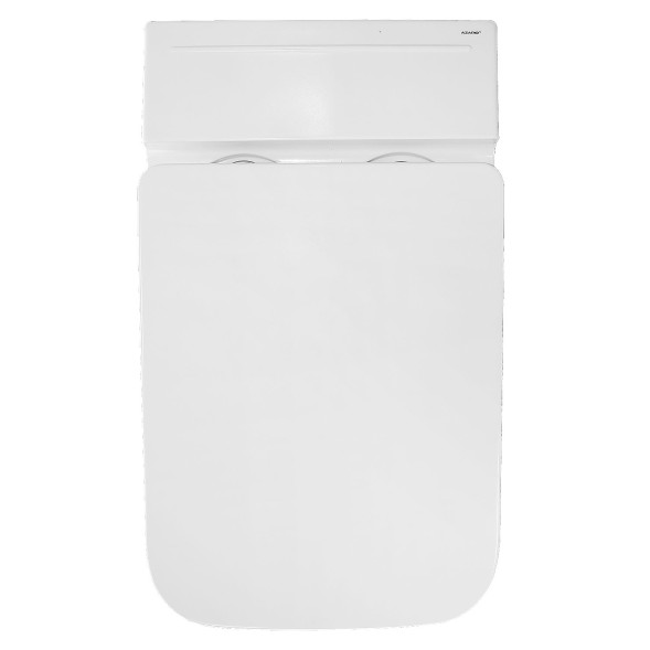 Унитаз импульсный Azario 360х590х380 подвесной, квадратный, быстросъемное сиденье микролифт, монтажная рама в комплекте (AZ-101C)