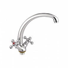 Смеситель для кухни 1/2 кер L4219-2 Ledeme КРЕСТ лит нос на гайке, силумин - L4219-2 