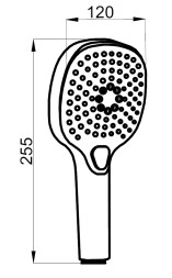 Душевой набор AZARIO NEVO: душевая лейка, шланг, штанга черный матовый (AZ-157820224)