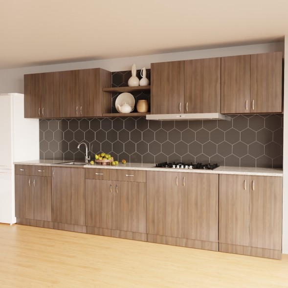 шкаф навесной кухонный с сушкой 50 шимо/ясень темный - 546674 