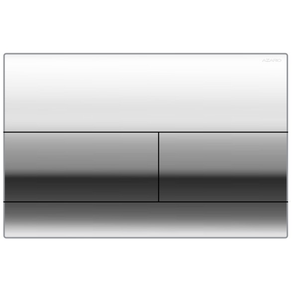 Кнопка смыва AZARIO NEW двойная, пластик, хром (AZ-013.02)