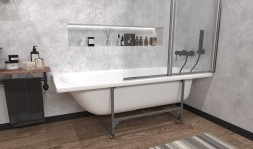 Ванна стальная 1,7*0,7*0,4 (ВИЗ) Донна Ванна "Белая Орхидея" цв.белый НА КАРКАСЕ (КР-01503) - DV-77901/DV-79901