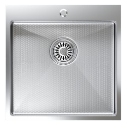 Мойка настол.монтаж 50х50 (3,0) вып 3 1/2 MIXLINE PRO 20см с сифоном (сатин НАНО декор) - 552930
