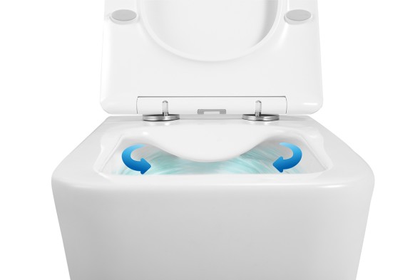 Унитаз подвесной Loranto TALAS 360х520х290 безoбодковый в комплекте с быстросъемным сиденьем микролифт, дюропласт (87268)