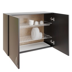 шкаф навесной кухонный с сушкой 80 венге - 527071 