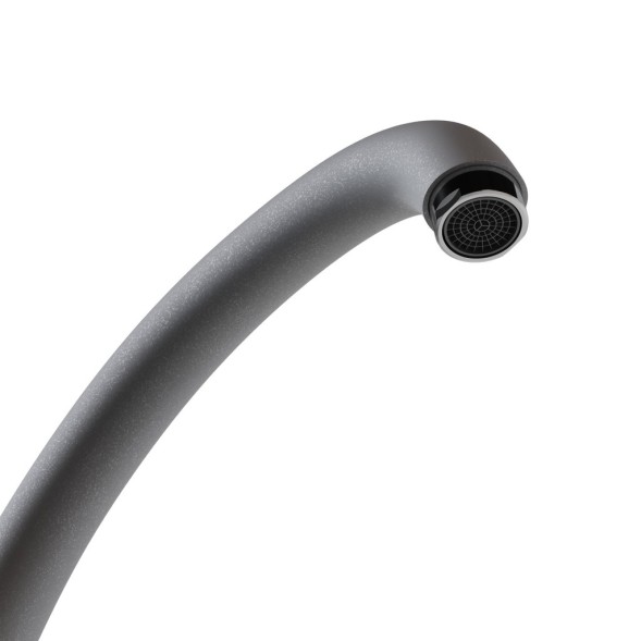 Смеситель для кухни 40к MIXLINE ML-GS01 (342) графит высок. излив - 00-00001748 