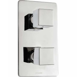 Комплект Bossini CUBE Смеситель для душа, встраиваемый, внешняя часть, хром + Универсальная встроенная часть для механического смесителя на 2-5 источников (Z00062.030+Z00130)