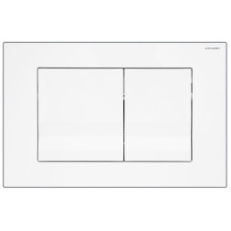 Кнопка смыва AZARIO NEW двойная, пластик, белый глянцевый (AZ-001.01)