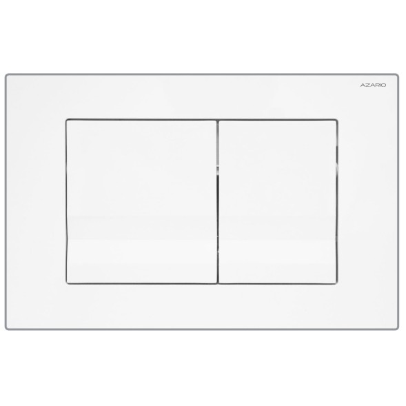 Кнопка смыва AZARIO NEW двойная, пластик, белый глянцевый (AZ-001.01)