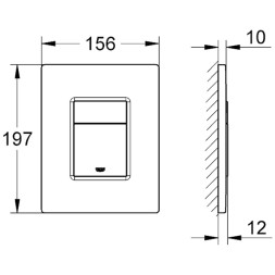 Система инсталляции для подвесного унитаза GROHE Solido в комплекте с белой накладной панелью смыва Even (38971000T+38966SH0T)