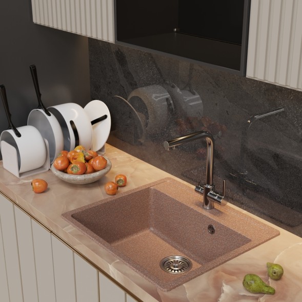 Мойка ML-GM15 КОМФОРТ терракотовая (307), 560*500*180мм - 00-00009350 