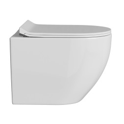 Унитаз подвесной безободковый WAVE TOR Tornado3.0, сид. полипр, м/л, быстр, БЕЛЫЙ глянец (XL) - 554650 