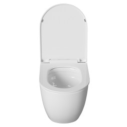 Унитаз подвесной безободковый WAVE TOR Tornado3.0, сид. полипр, м/л, быстр, БЕЛЫЙ глянец (XL) - 554650 