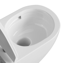 Унитаз подвесной безободковый WAVE TOR Tornado3.0, сид. полипр, м/л, быстр, БЕЛЫЙ глянец (XL) - 554650 