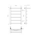 Полотенцесушитель MIXLINE CAPELLA  80х50х50 (1&amp;#039;&amp;#039; НР, 5 перекладин + ПОЛКА, правое подкл) водяной - ML-556272 