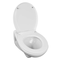 Унитаз подвесной Loranto Fredo 355х550х410 безободковый, с быстросъемным сиденьем микролифт (CS-WH8005)