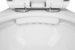 Унитаз подвесной Loranto Fredo 355х550х410 безободковый, с быстросъемным сиденьем микролифт (CS-WH8005)