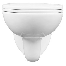 Унитаз подвесной Loranto Fredo 355х550х410 безободковый, с быстросъемным сиденьем микролифт (CS-WH8005)