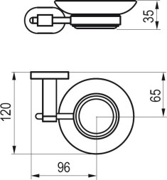 Мыльница с держателем Ravak Chrome CR 200.00, хром (X07P187)