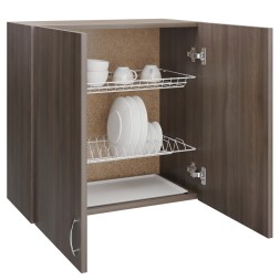 шкаф навесной кухонный с сушкой 60 шимо/ясень темный - 546675