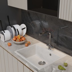 Мойка ML-GM15 КОМФОРТ ультра-белая (341), 560*500*180мм - 00-00009356