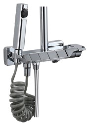 Душевая система 35к ПРОФСАН ПСМ-800-87CH клавиш. упр. лейка "Тропич. душ круг" + гигиен. лейка ХРОМ - PSM-800-87CH