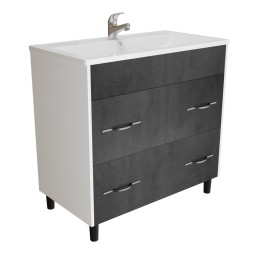 Тумба д/ванной &amp;quot;Сура-80&amp;quot;  под раковину МАРГО-80 (MIXLINE) (ПВХ) - 555077 