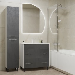 Тумба д/ванной &amp;quot;Сура-80&amp;quot;  под раковину МАРГО-80 (MIXLINE) (ПВХ) - 555077 