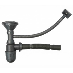 Мойка 80х60 (0,6) лев вып 3 1/2 MIXLINE 16см  с сифоном ДЕКОР - 555234 