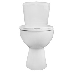 Унитаз напольный Loranto Lino 370х670х720 с сиденьем микролифт (soft close) полипропилен, белый (CS-CT8812)