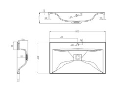 Раковина мебельная Aquaton Айрис 80 800х452х152 литьевой мрамор, белый (1A73263KAG010)