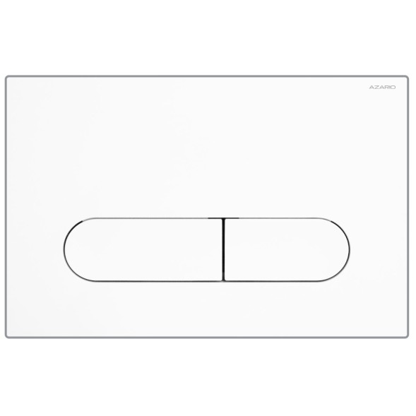 Кнопка смыва AZARIO NEW двойная, пластик, белый глянцевый (AZ-004.01)