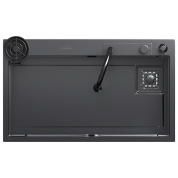 Мойка настол.монтаж 75х46 (3,0) вып 3 1/2 MIXLINE PRO 21,5см с сиф.(ч.граф)+доз+смесит+кол+д/р+о/с - 552104