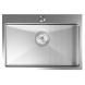 Мойка настол.монтаж 65х45 (3,0) вып 3 1/2  MIXLINE PRO 22см с сифоном (сатин НАНО декор) - 552936 