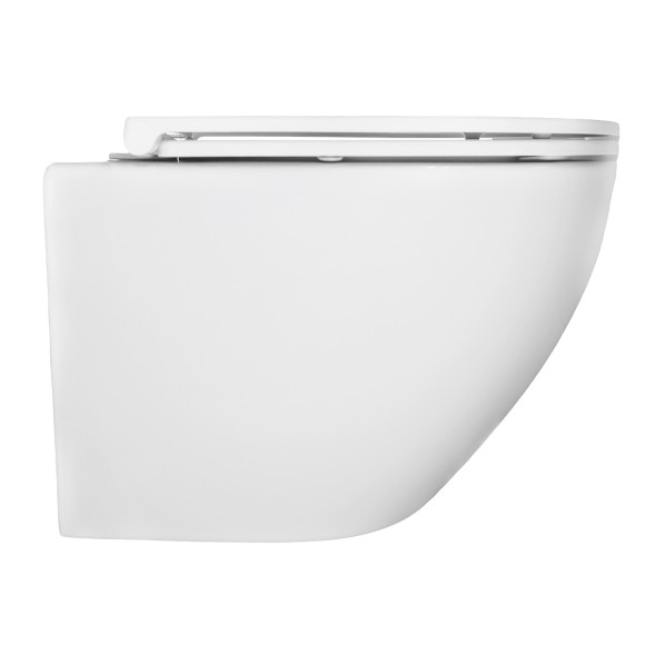 Унитаз подвесной Azario PRO (круглый) СКРЫТОЕ ТОРНАДО безободковый унитаз в комплекте с сидением микролифт скрытая система смыва  490*370*360 мм (PRO-0001 UQ3)