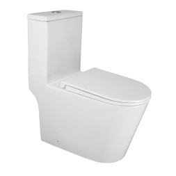 Унитаз-моноблок Azario Scala 360х690х790 безободковый, слив "Торнадо", с быстросъемным сиденьем  микролифт (AZ-8101)