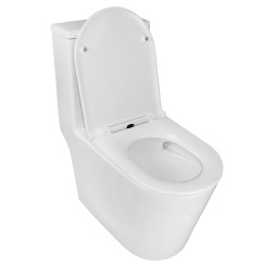 Унитаз-моноблок Azario Scala 360х690х790 безободковый, слив "Торнадо", с быстросъемным сиденьем  микролифт (AZ-8101)