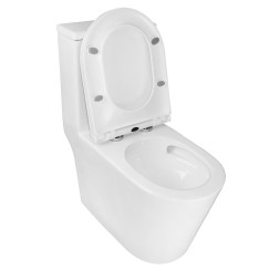 Унитаз-моноблок Azario Scala 360х690х790 безободковый, слив "Торнадо", с быстросъемным сиденьем  микролифт (AZ-8101)