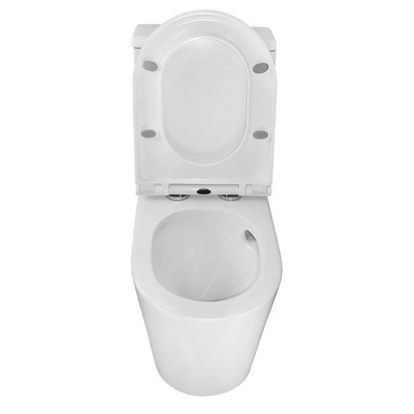 Унитаз-моноблок Azario Scala 360х690х790 безободковый, слив &amp;quot;Торнадо&amp;quot;, с быстросъемным сиденьем  микролифт (AZ-8101)