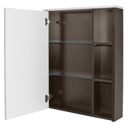 Зеркальный шкаф &amp;quot;БОСКО-65&amp;quot; бел./венге(ПВХ) - 522472 