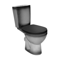 Унитаз-компакт &amp;quot;Рио&amp;quot; черный (гориз, нижн, сид. полип., 2-кн.арм.) (Rosa) - 4640021065761 