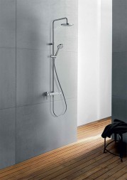 Душевая система KLUDI LOGO DUAL SHOWER SYSTEM со смесителем, хром (6808505-00)