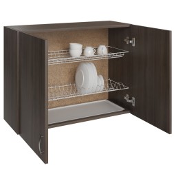 шкаф навесной кухонный с сушкой 80 шимо/ясень темный - 546676