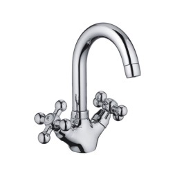 Смеситель для раковины 1/2 кер CN1319 CRON высокий пов. излив, ХРОМ - CN1319