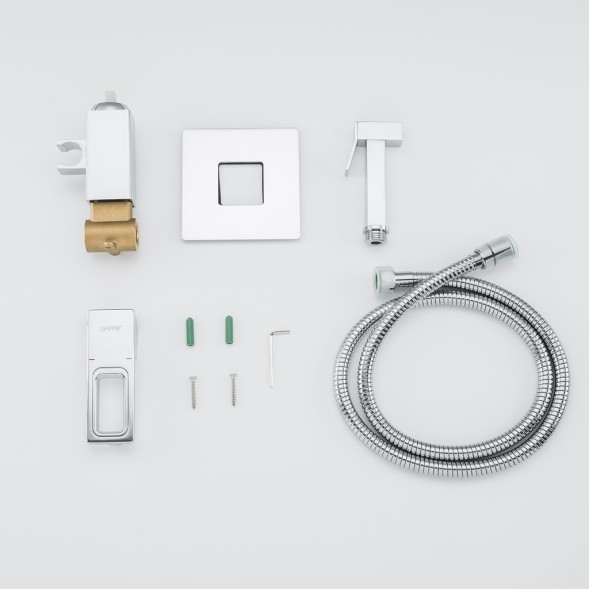 Смеситель с гигиенической лейкой 35к G7218 GAPPO встраиваемый, ХРОМ - G7218 