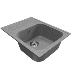 Мойка ML-GM18 КОМФОРТ с крылом, темно-серая (309), 640*490*190мм - 00-00009388