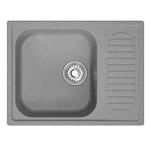 Мойка ML-GM18 КОМФОРТ с крылом, темно-серая (309), 640*490*190мм - 00-00009388 